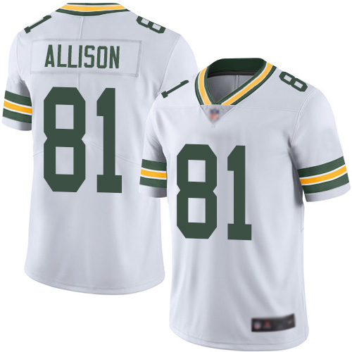 Green Bay Packers Limited White Men #81 Allison Geronimo Road Jersey Nike NFL Vapor Untouchable